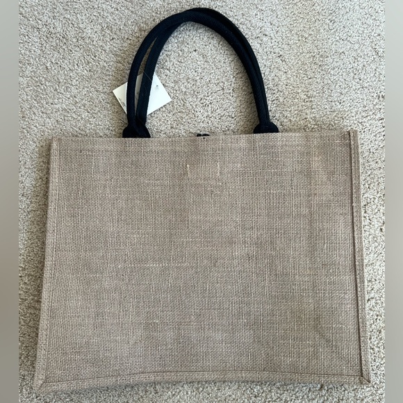 Hello Weekend Natural Jute Tote Bag - Picture 2 of 5